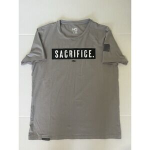 NFQ Men's Short Sleeve Blue Gray Shirt Sacrifice  Small